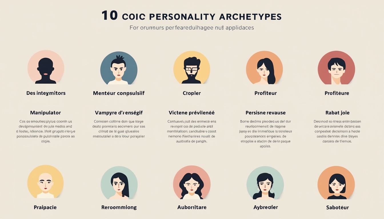 Les toxiques : 10 profils de personnes Ă Ă©viter absolument 1 dĂ©couvrez les 10 profils de personnes toxiques Ă Ă©viter absolument pour prĂ©server votre bien-ĂȘtre et votre Ă©quilibre. apprenez Ă les reconnaĂźtre et Ă vous en protĂ©ger grĂące Ă nos conseils pratiques.